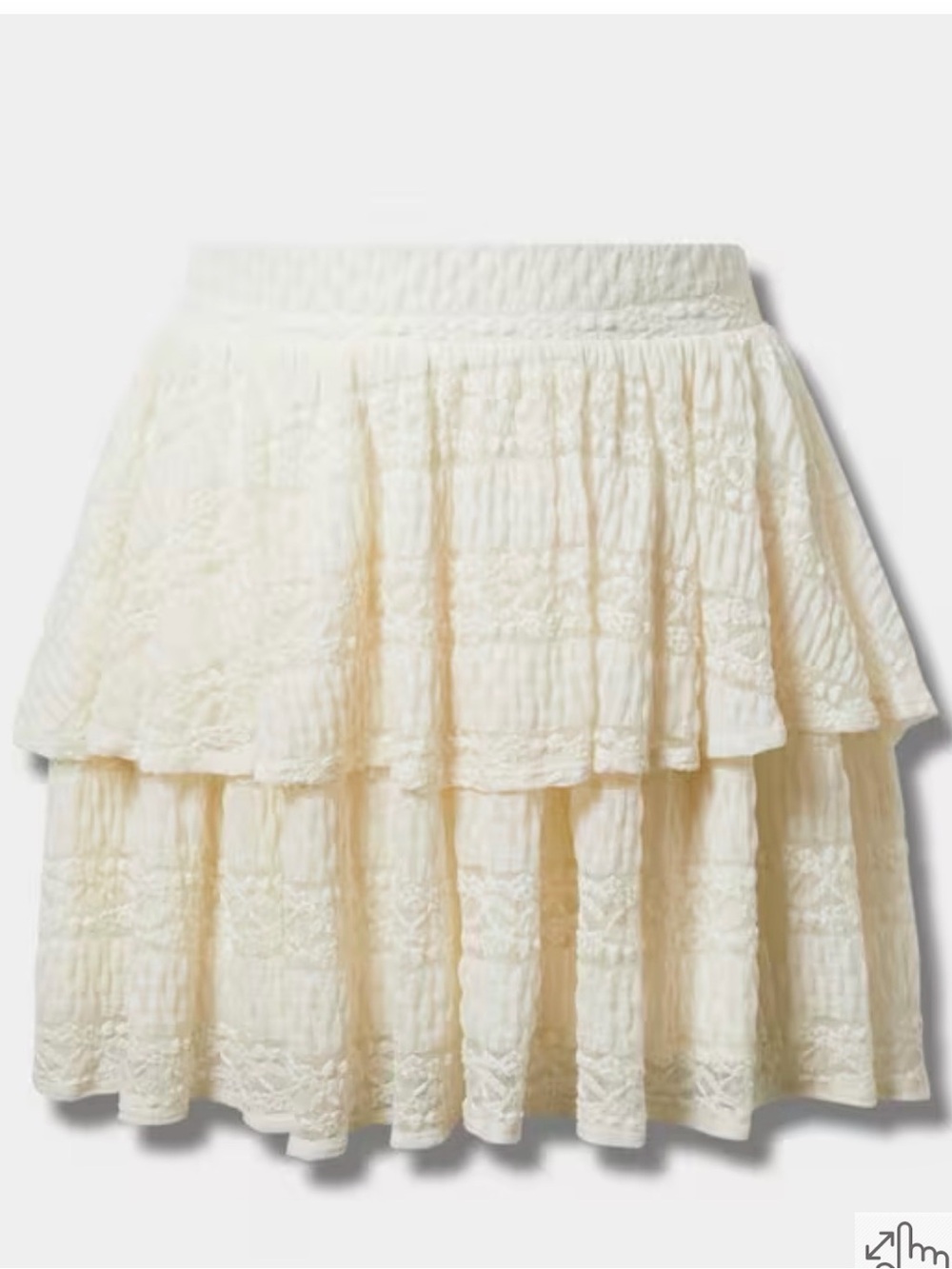 Ruffle Lace Mini Skirt